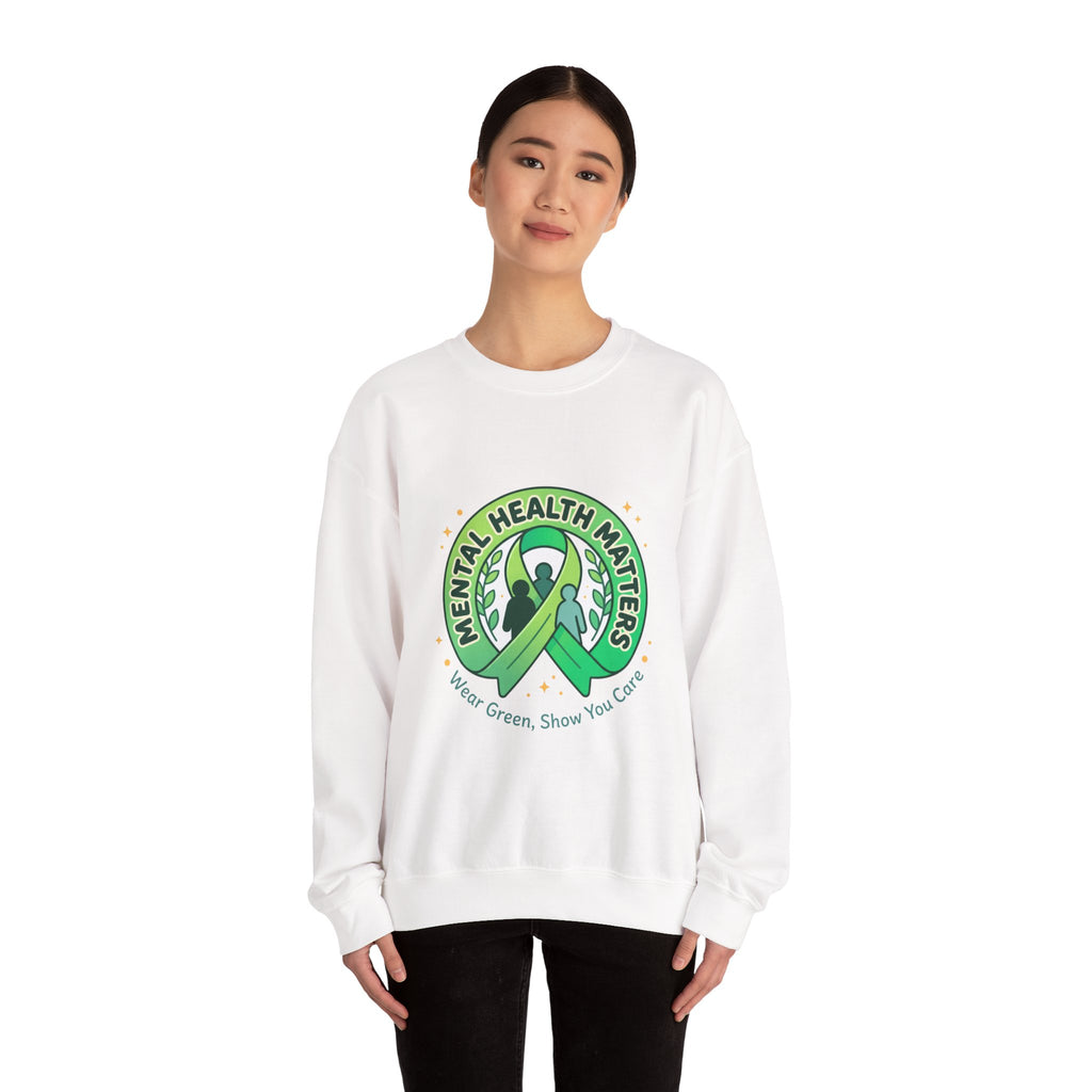 Mental Health Matters Sweatshirt | Trage grüne Schleife zur Sensibilisierung, Selbstfürsorge