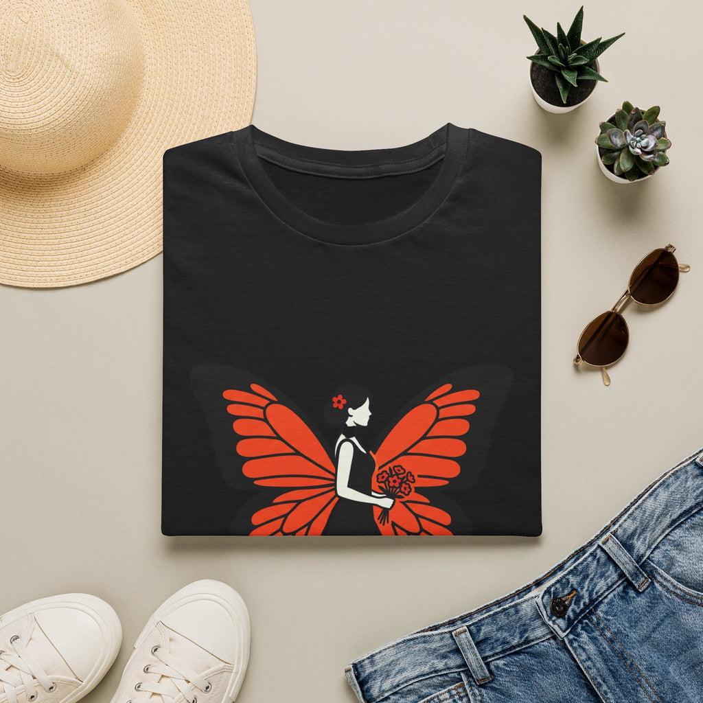 Butterfly Bride T-Shirt — Floral Butterfly Woman Graphic Tee