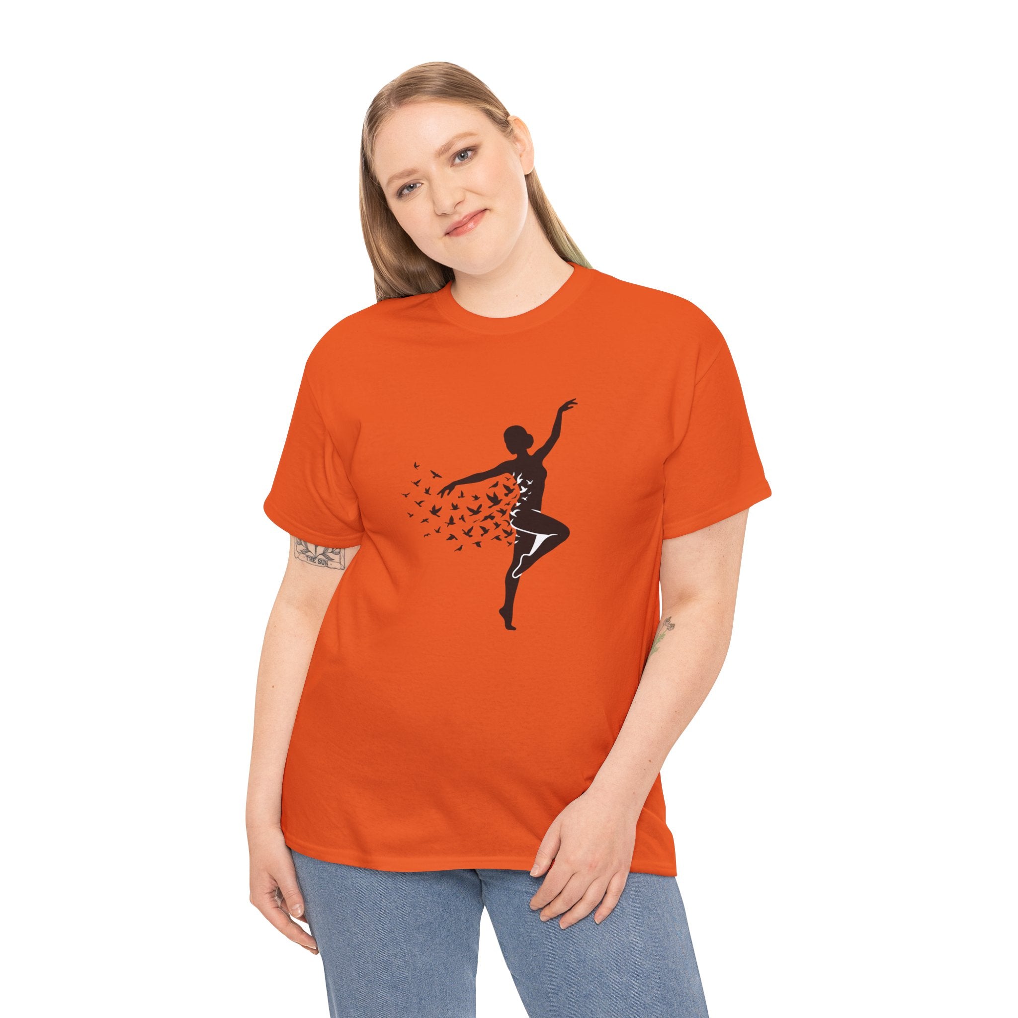 Ballerina Silhouette Tee — Dancer with Butterfly Motif