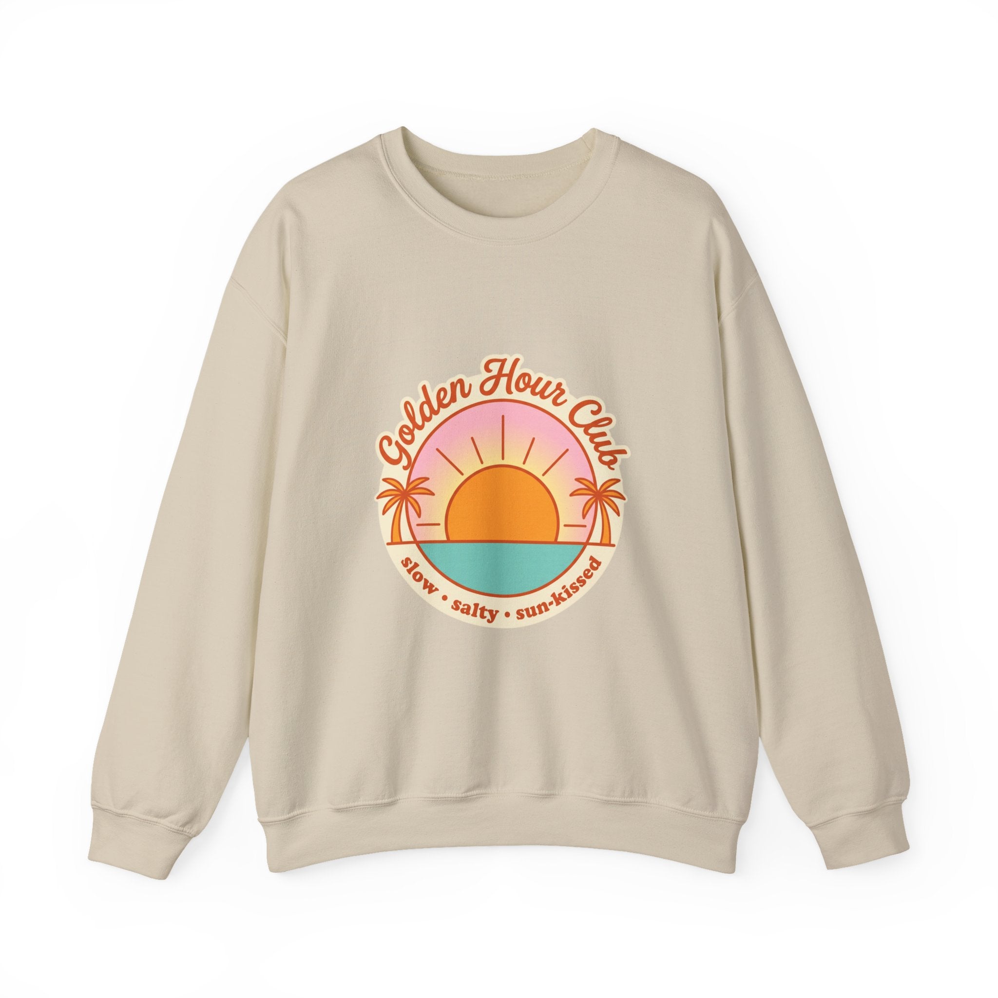 Golden Hour Club sweatshirt | summer aesthetic, coastal vibes, retro pastel