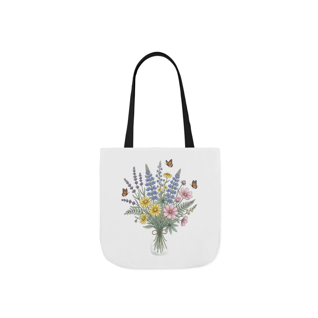 Floral Bouquet Canvas Tote