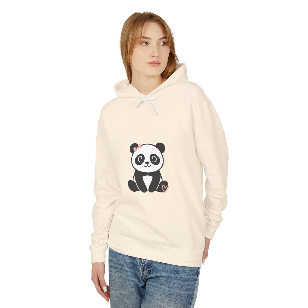 Panda Love Hoodie — Cute Sitting Panda Graphic Lightweight Pullover
