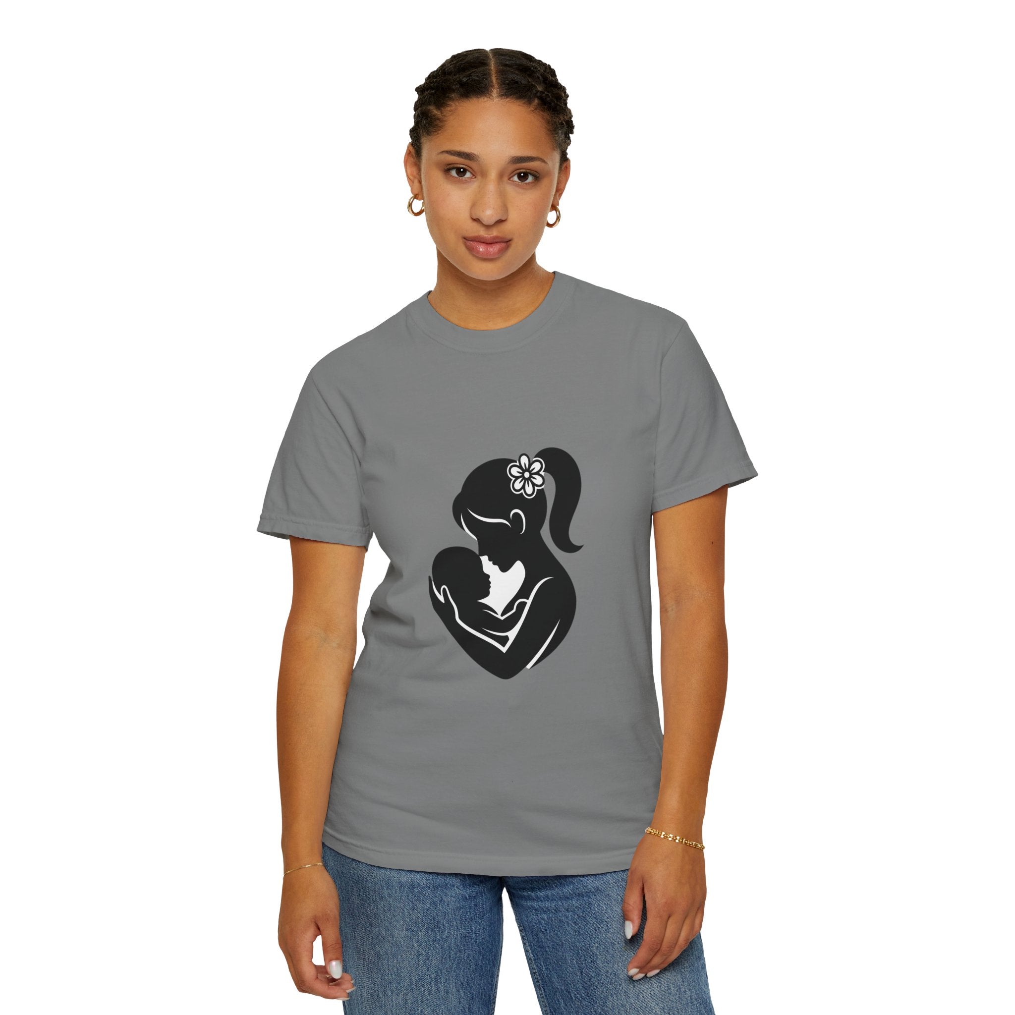 Mom and Baby Silhouette T-Shirt — Nursing & New Mom Gift