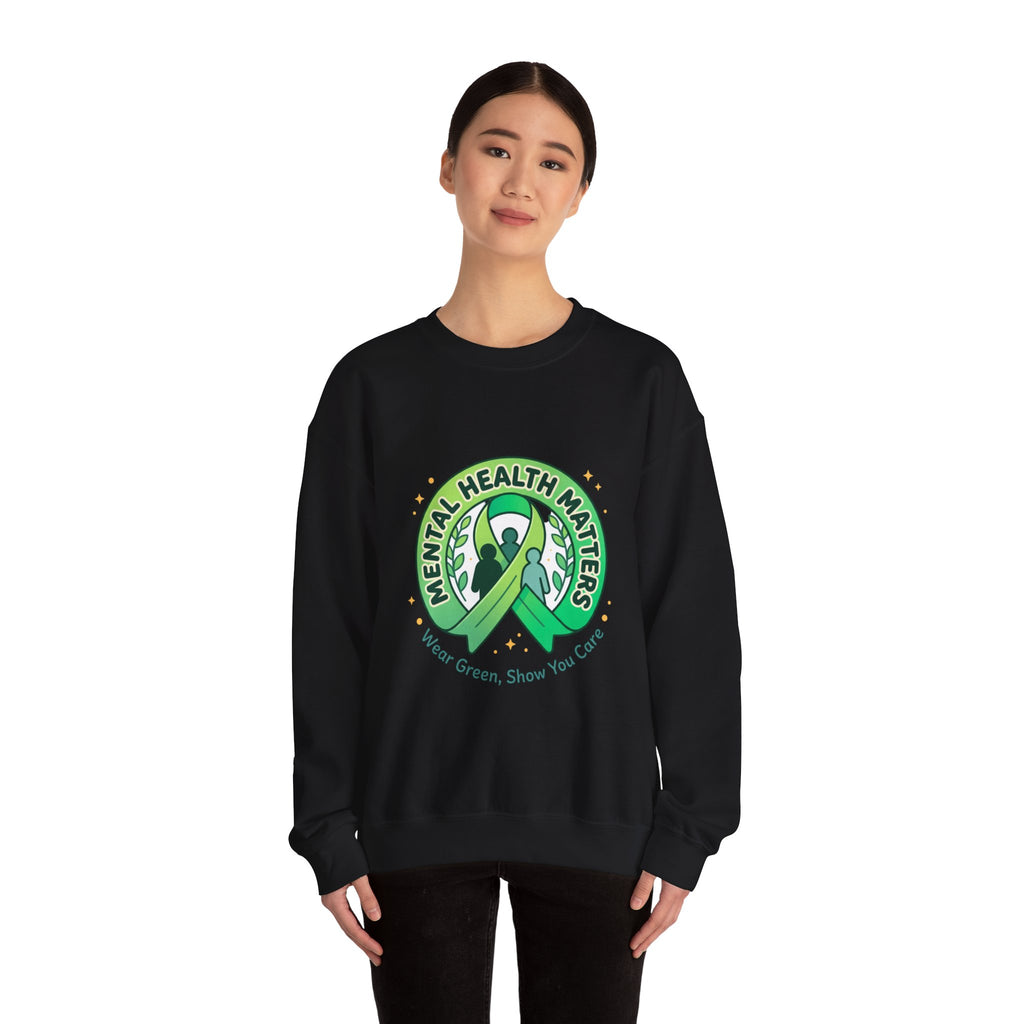 Mental Health Matters Sweatshirt | Trage grüne Schleife zur Sensibilisierung, Selbstfürsorge