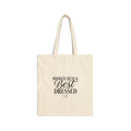 Booked Busy & Best Dressed Cotton Canvas Tote Bag