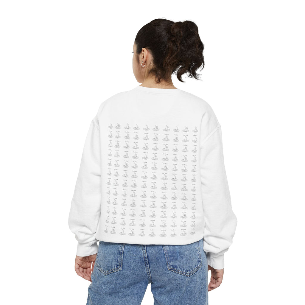 "I'm Fine" Thumbs-Up Sweatshirt — Funny Sarcastic Graphic Crewneck