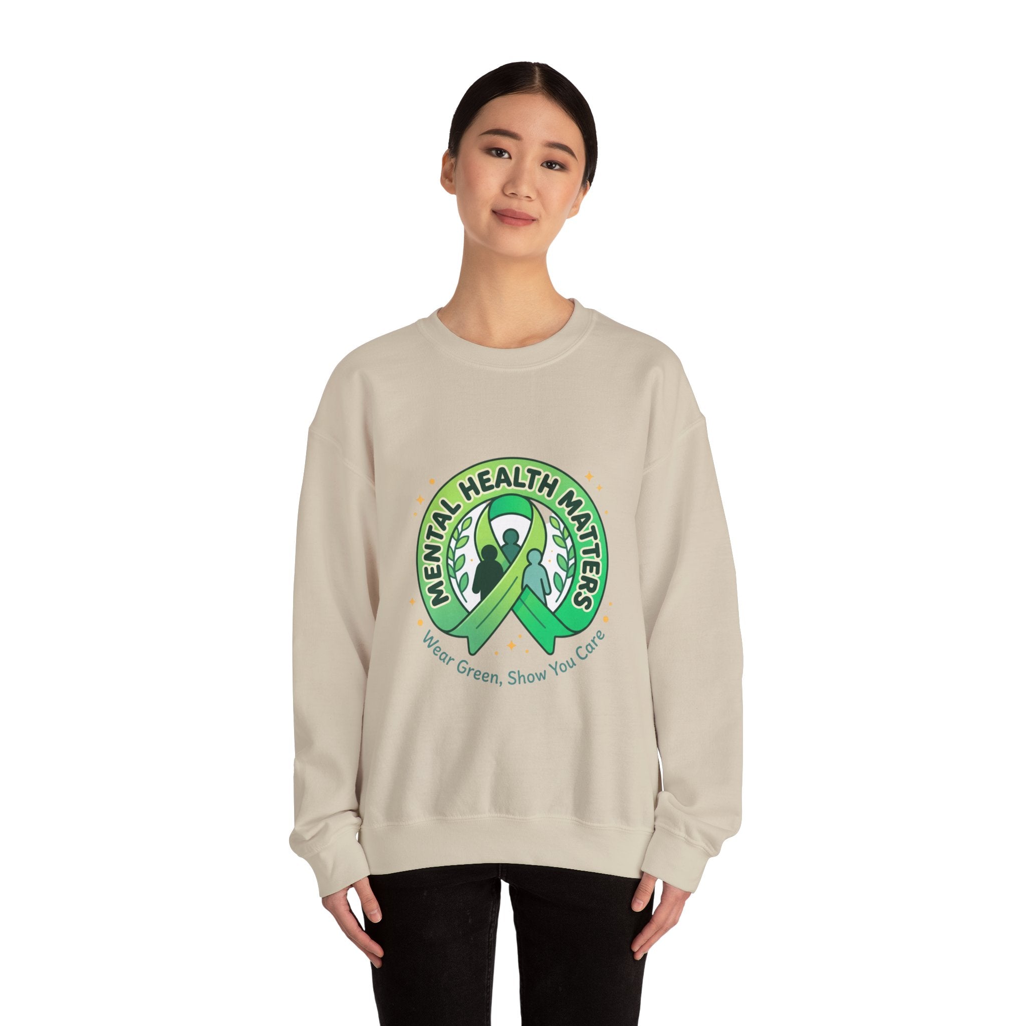 Mental Health Matters Sweatshirt | Trage grüne Schleife zur Sensibilisierung, Selbstfürsorge