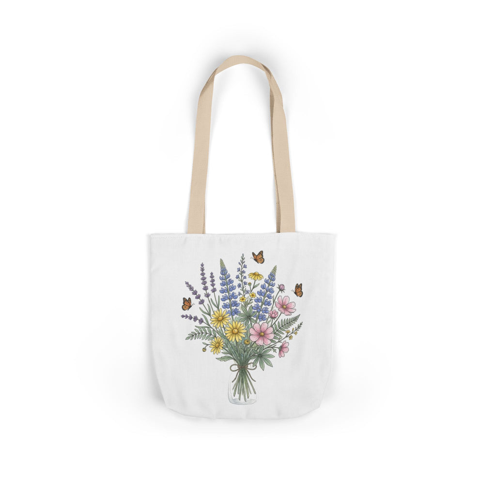 Floral Bouquet Canvas Tote