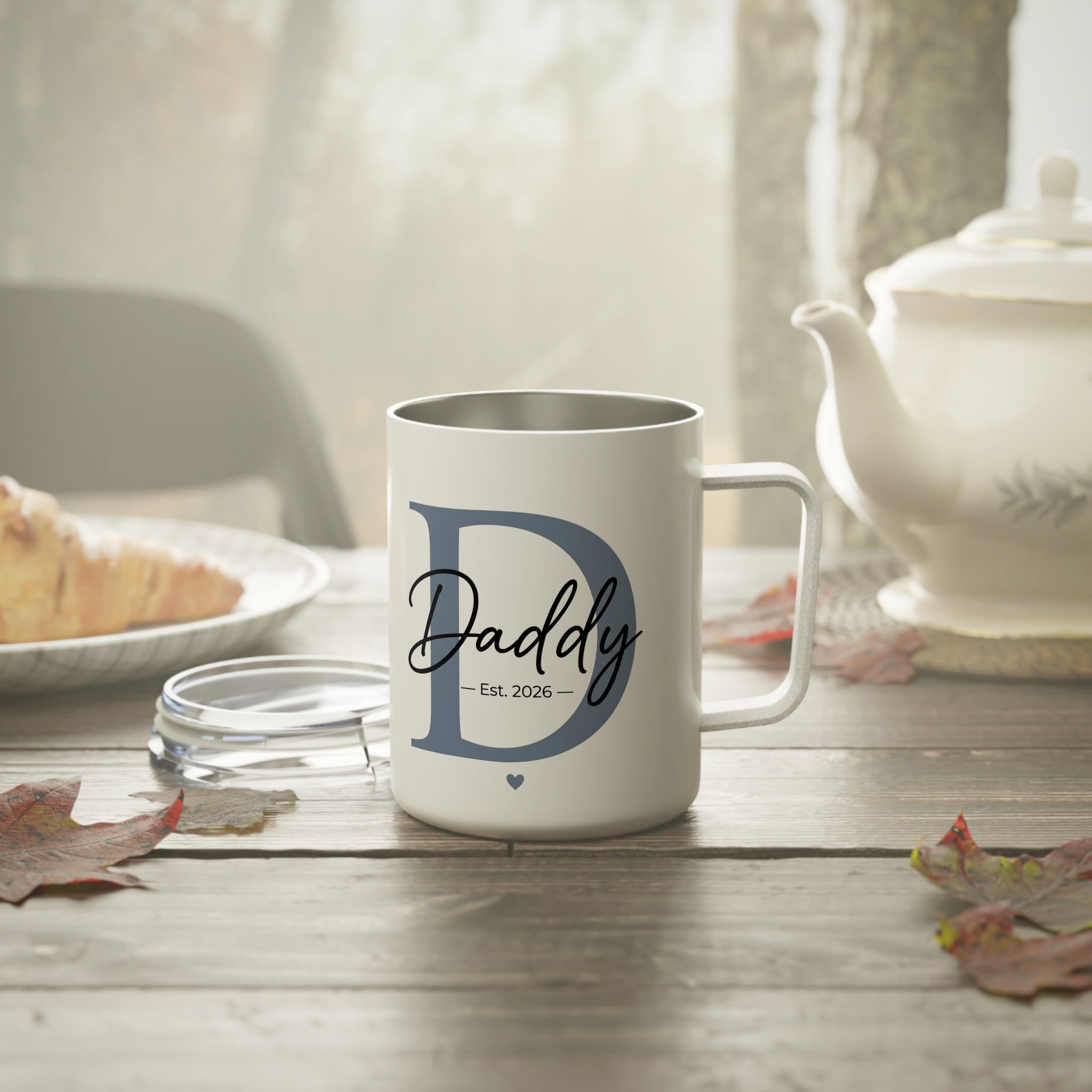 Personalized Initial Insulated Coffee Mug.