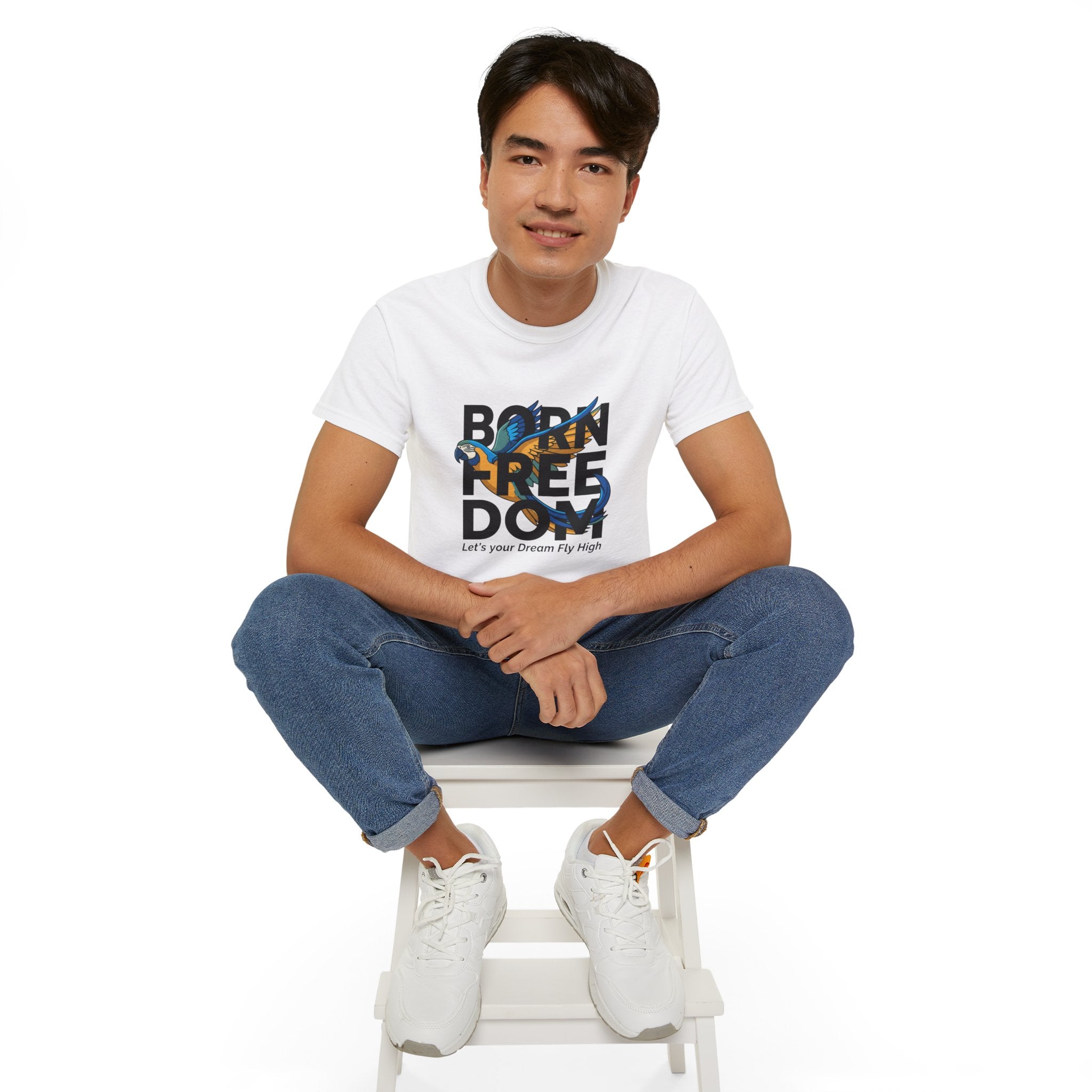 Eagle Graphic "Let’s Your Dream Fly High" Inspirational Tee