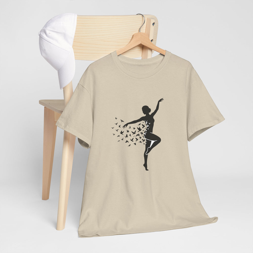 Ballerina Silhouette Tee — Dancer with Butterfly Motif