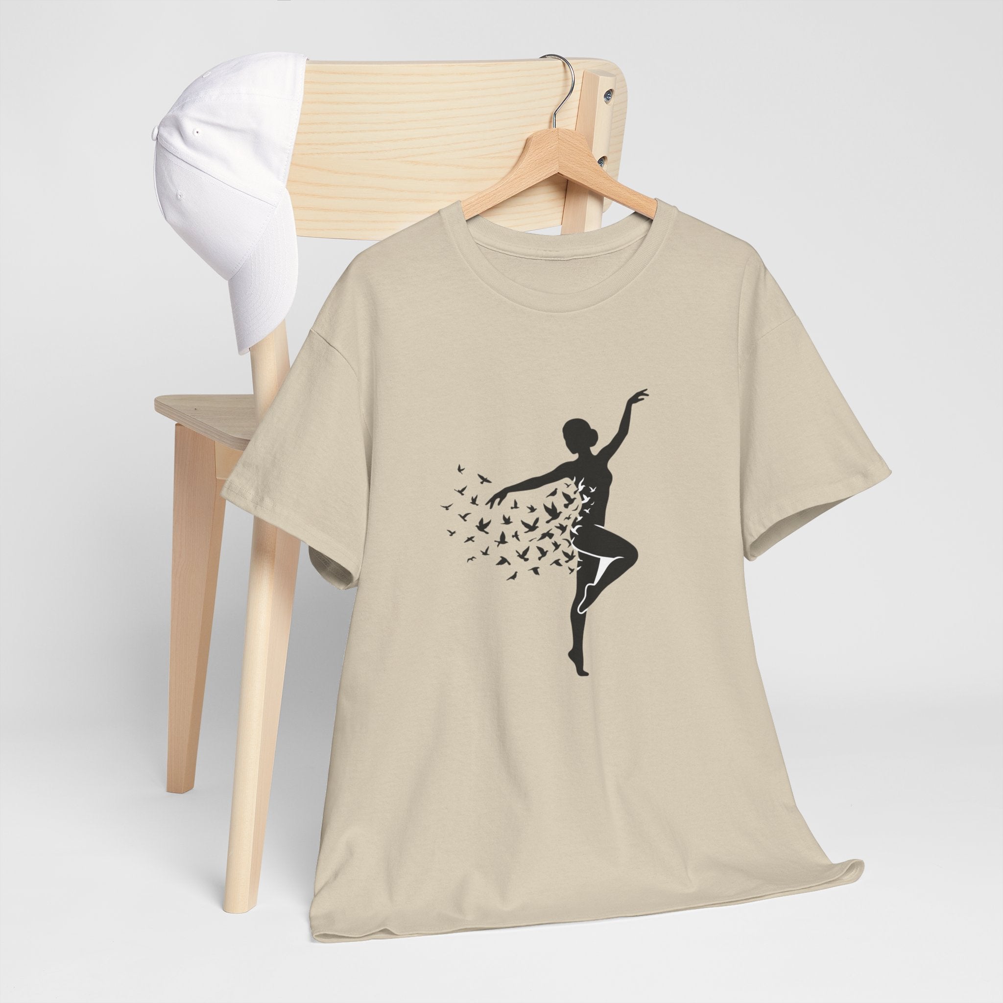 Ballerina Silhouette Tee — Dancer with Butterfly Motif