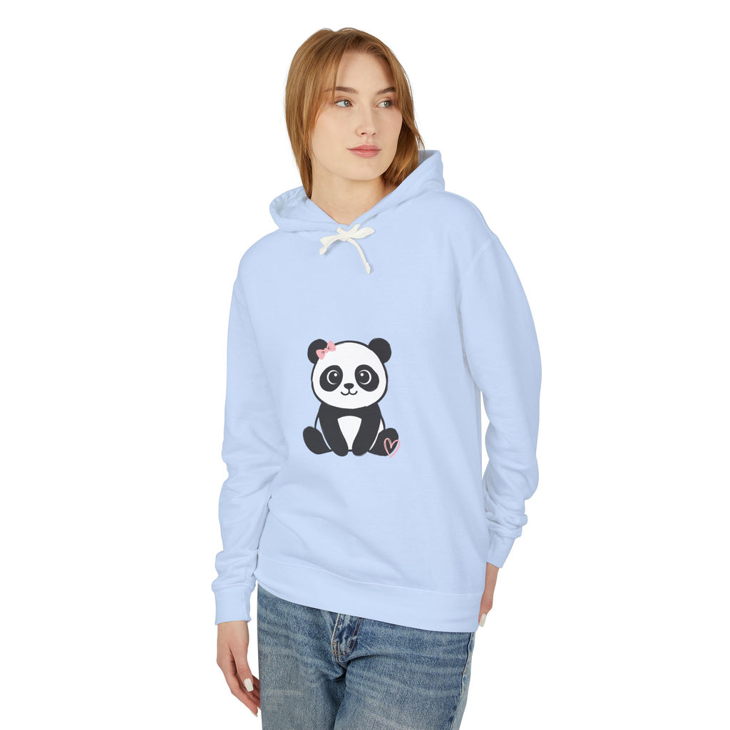 Panda Love Hoodie — Cute Sitting Panda Graphic Lightweight Pullover