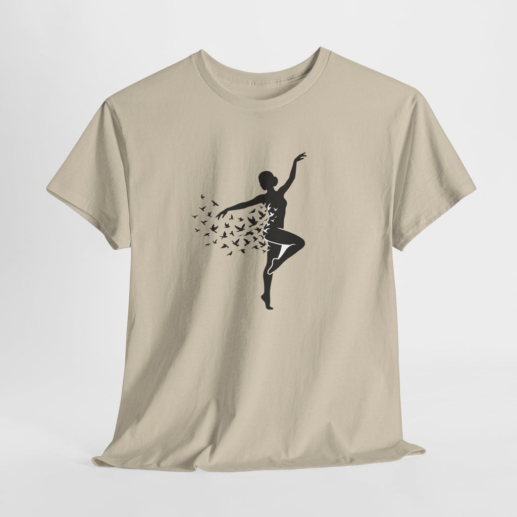 Ballerina Silhouette Tee — Dancer with Butterfly Motif