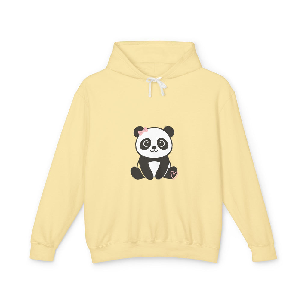 Panda Love Hoodie — Cute Sitting Panda Graphic Lightweight Pullover