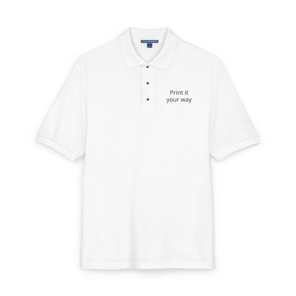 Embroidered 'Print It Your Way' Polo Shirt