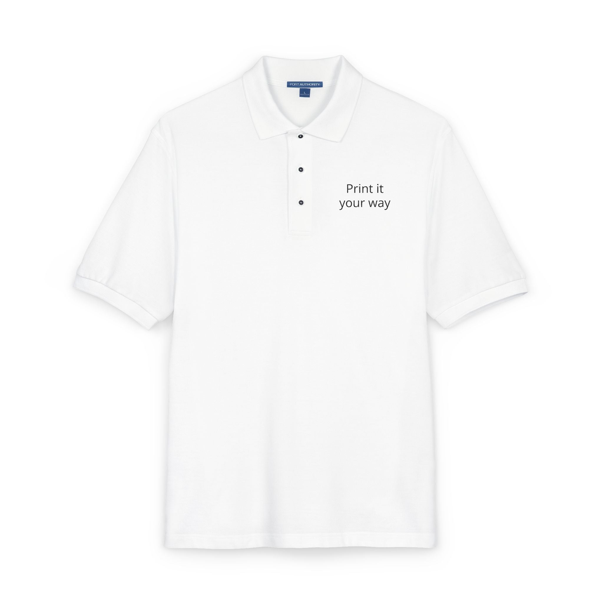 Embroidered 'Print It Your Way' Polo Shirt