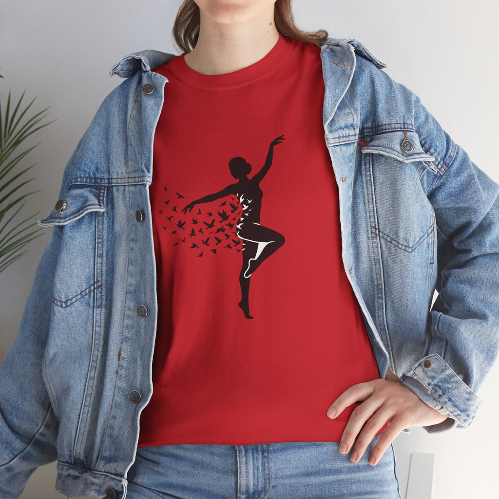 Ballerina Silhouette Tee — Dancer with Butterfly Motif