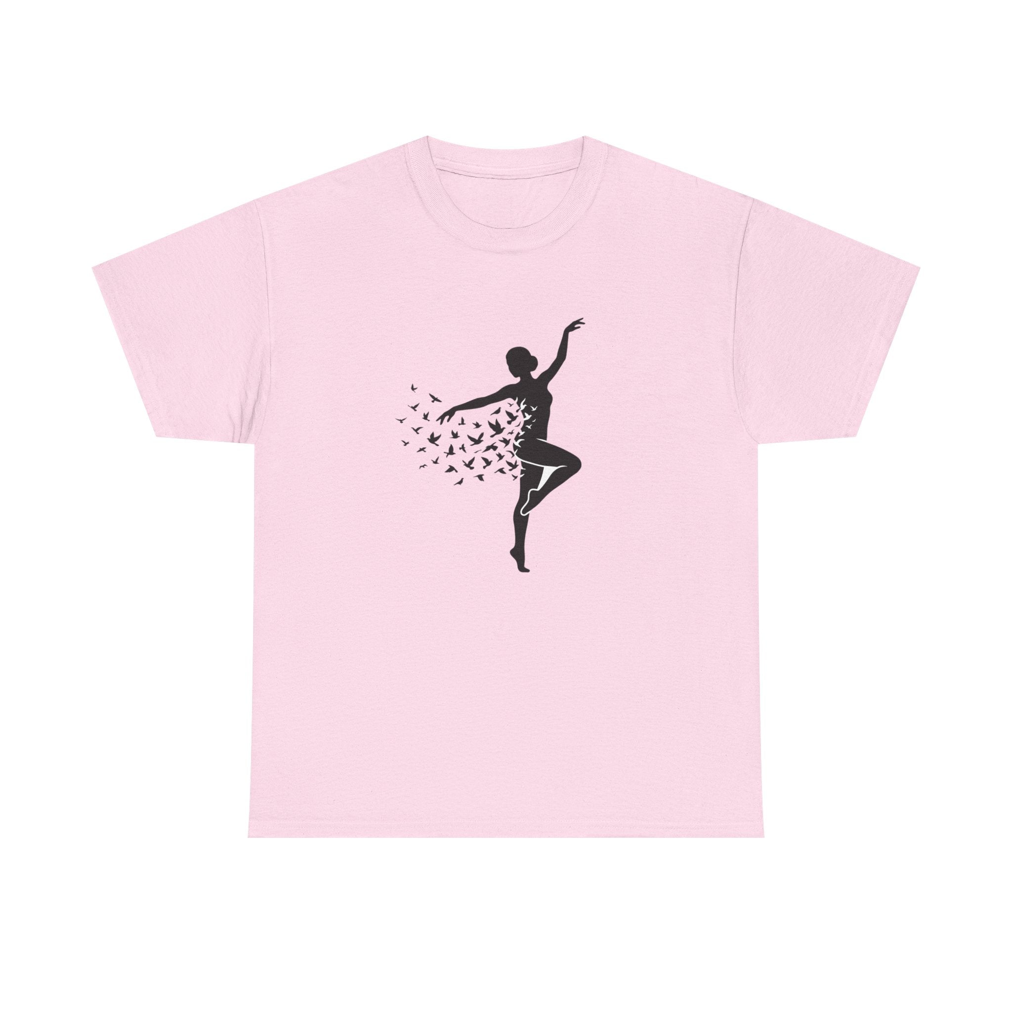 Ballerina Silhouette Tee — Dancer with Butterfly Motif