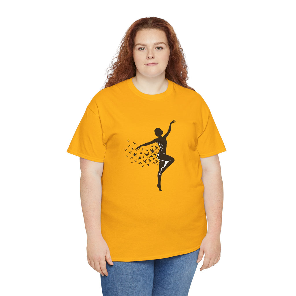 Ballerina Silhouette Tee — Dancer with Butterfly Motif