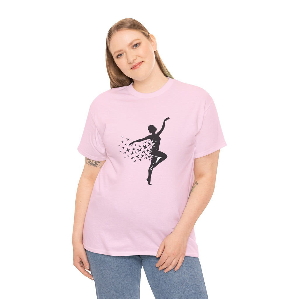Ballerina Silhouette Tee — Dancer with Butterfly Motif