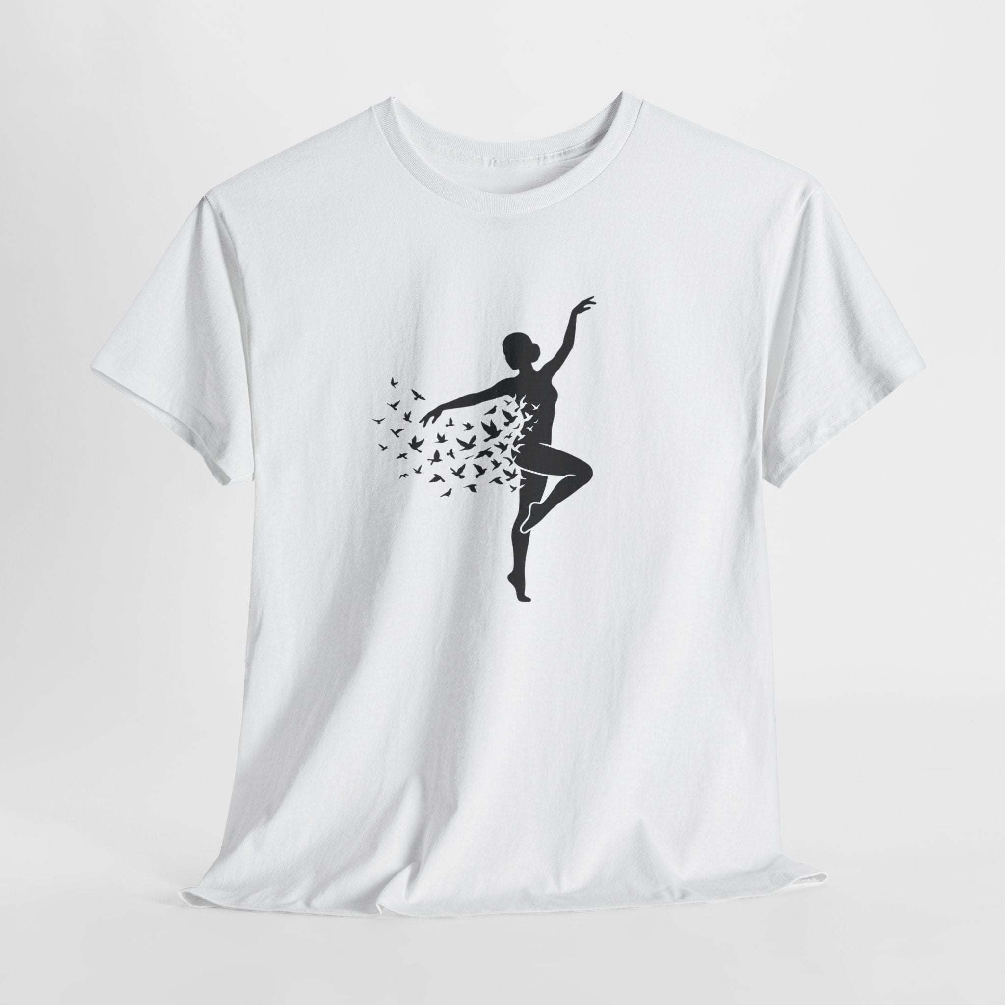Ballerina Silhouette Tee — Dancer with Butterfly Motif