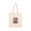 Chibi Pink Mage Canvas Tote Bag – Kawaii Anime Aesthetic