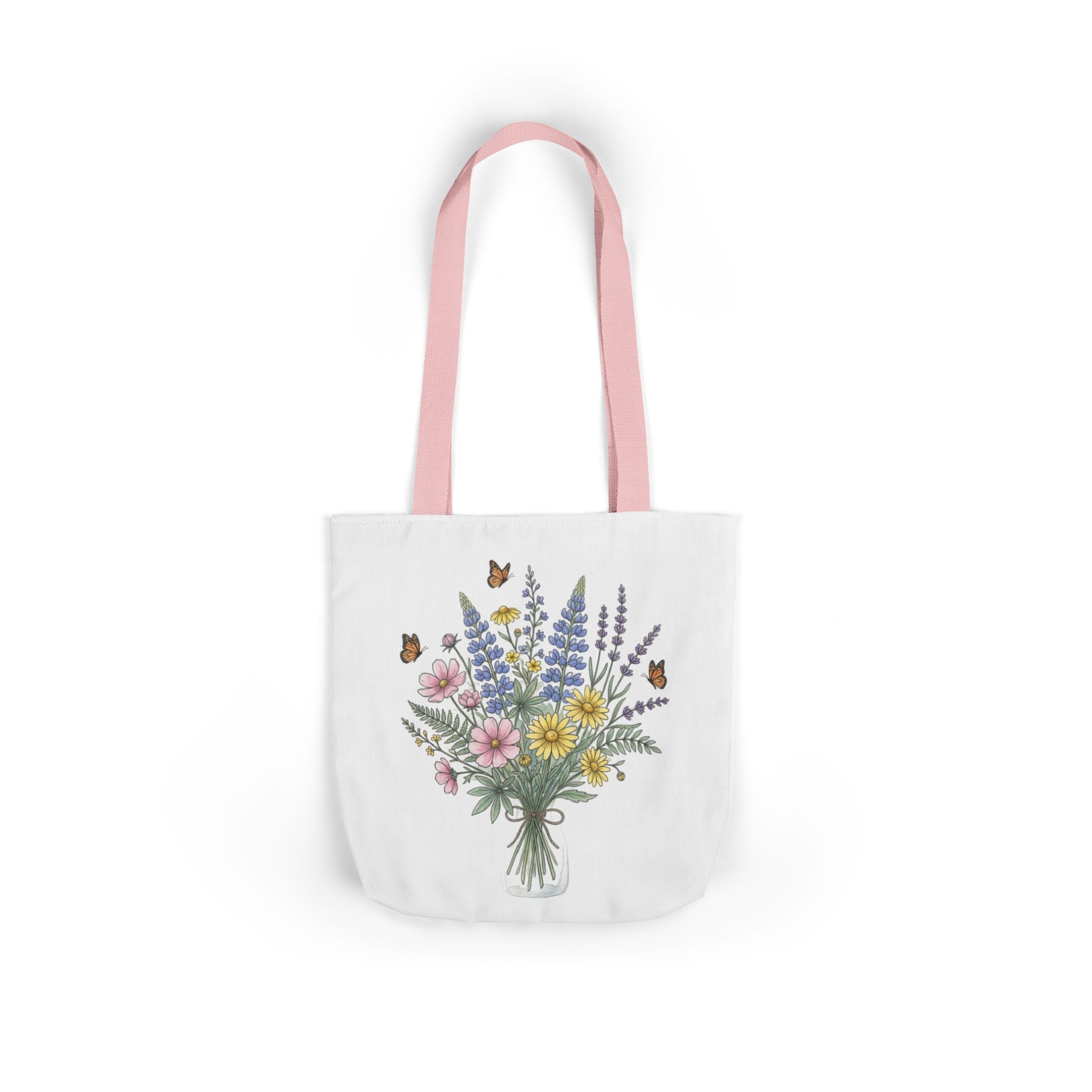 Floral Bouquet Canvas Tote