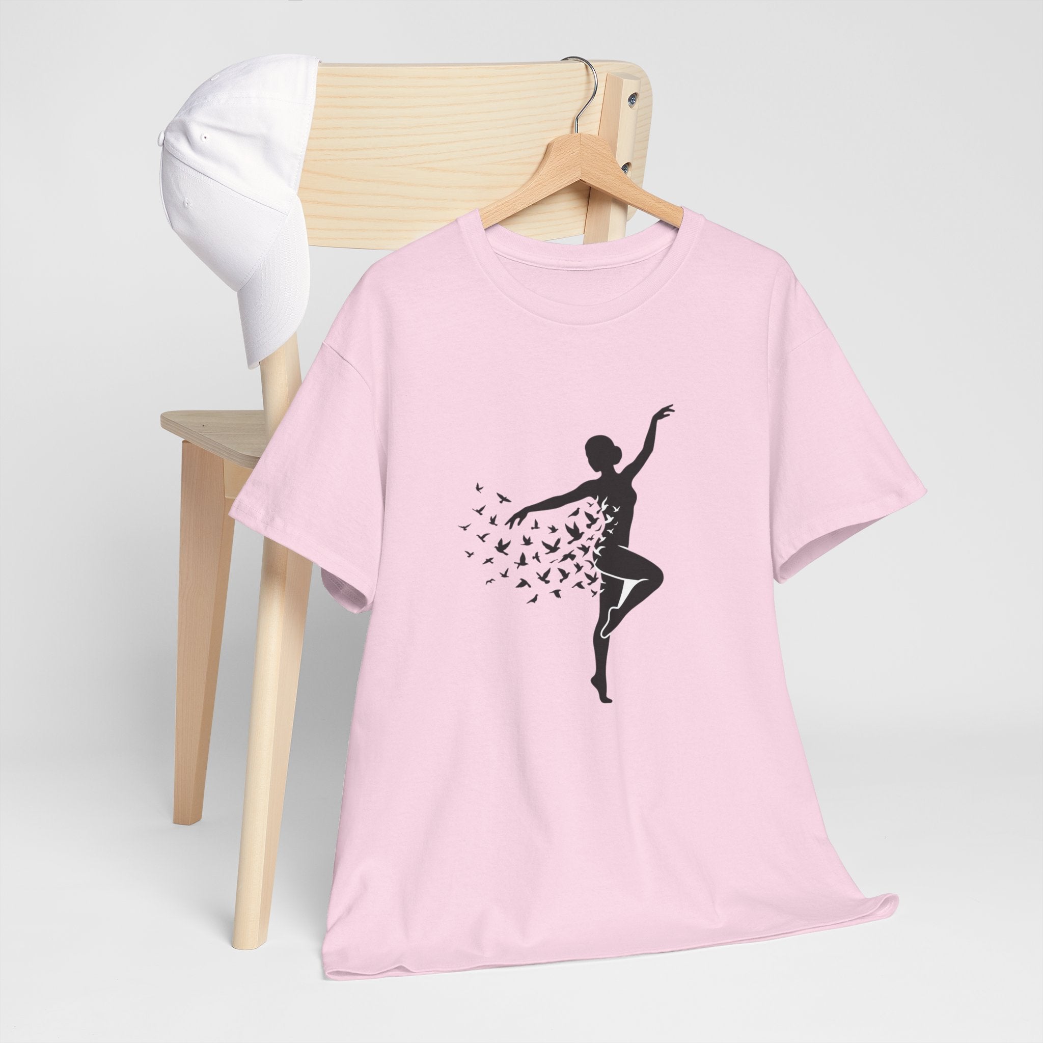 Ballerina Silhouette Tee — Dancer with Butterfly Motif