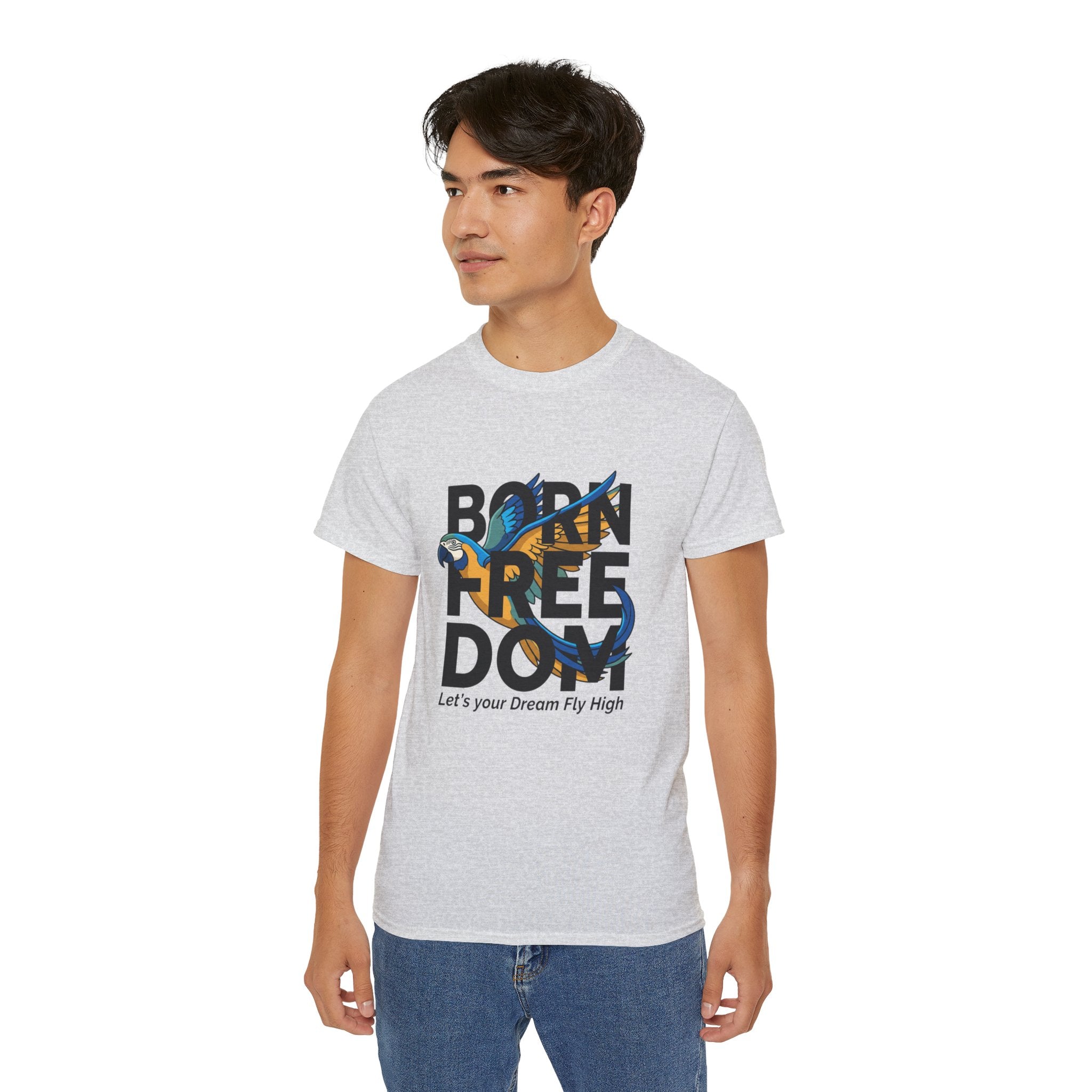 Eagle Graphic "Let’s Your Dream Fly High" Inspirational Tee