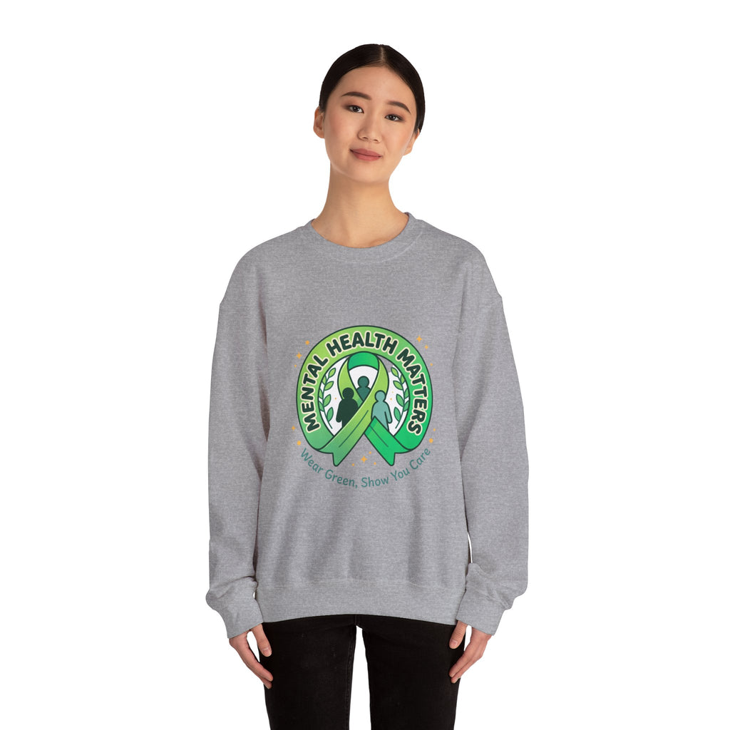 Mental Health Matters Sweatshirt | Trage grüne Schleife zur Sensibilisierung, Selbstfürsorge