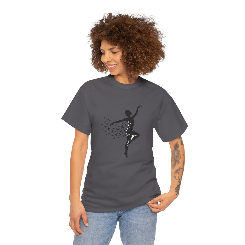 Ballerina Silhouette Tee — Dancer with Butterfly Motif