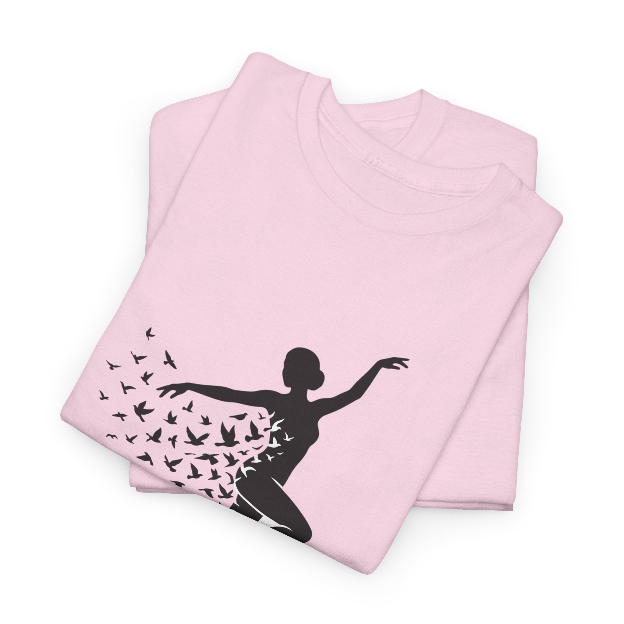 Ballerina Silhouette Tee — Dancer with Butterfly Motif