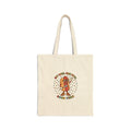 Hot Dog Good Vibes Canvas Tote Bag, Retro BBQ Picnic
