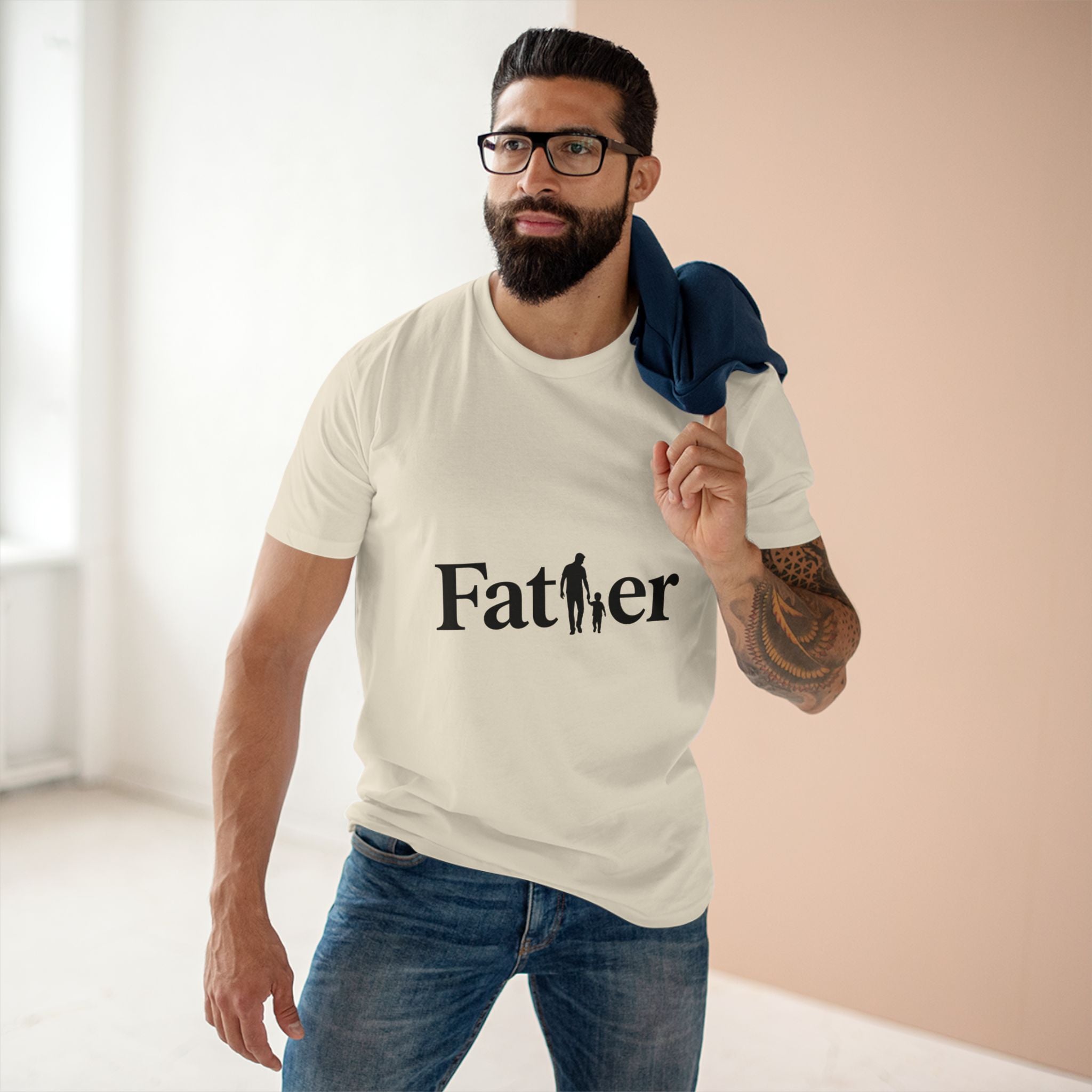 Father Tee — Silhouette Dad & Child Graphic Shirt